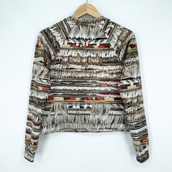 MARA HOFFMAN Neoprene Sweatshirt Fringe Photo Print Pullover Sweater - Picture 8 of 13